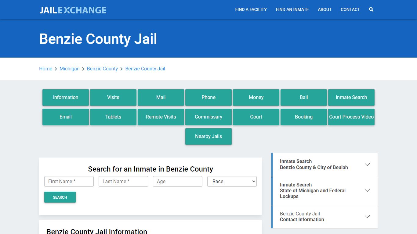 Benzie County Jail Roster Lookup, MI, Inmate Search