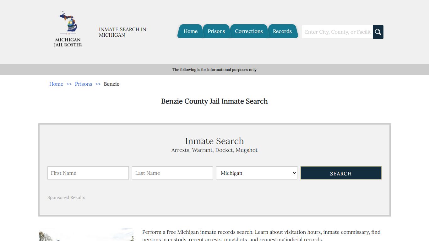 Benzie County Jail Inmate Search - Michigan Jail Roster