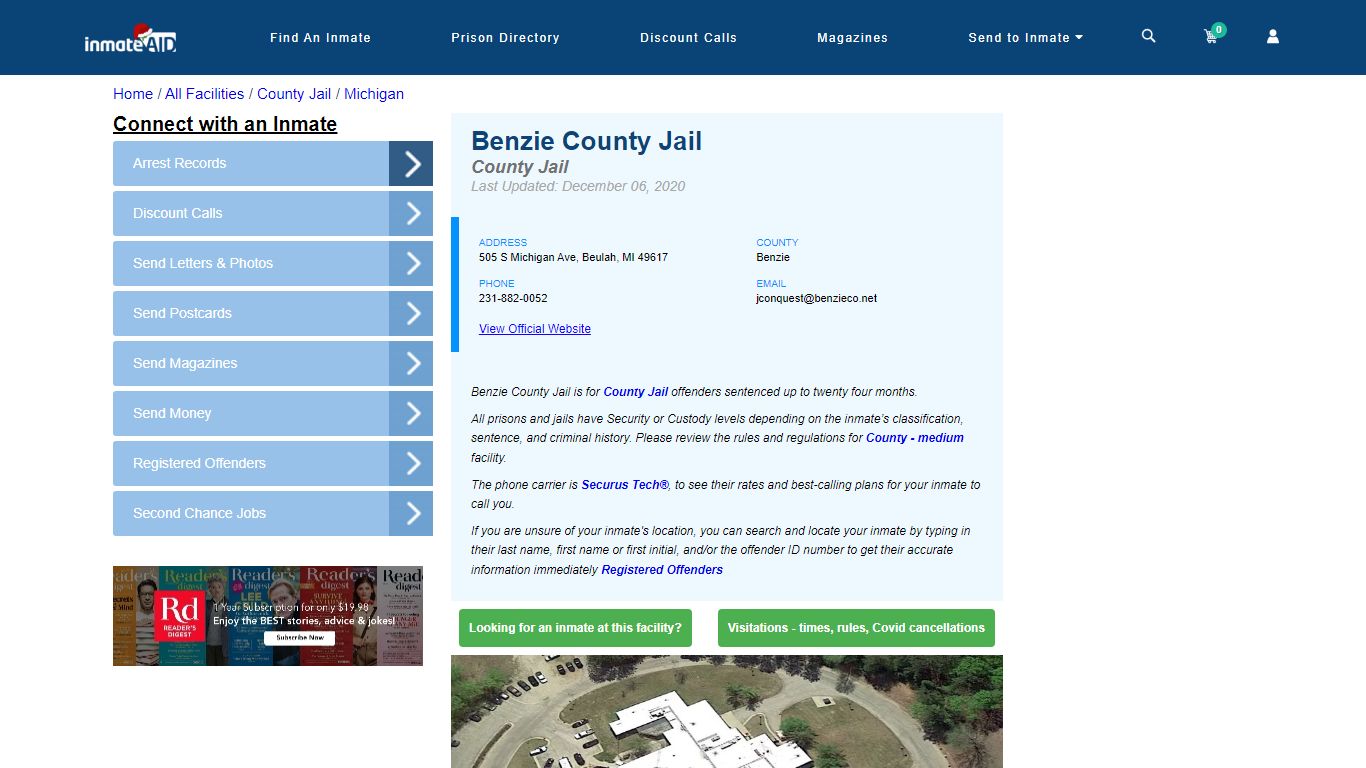 Benzie County Jail - Inmate Locator - Beulah, MI